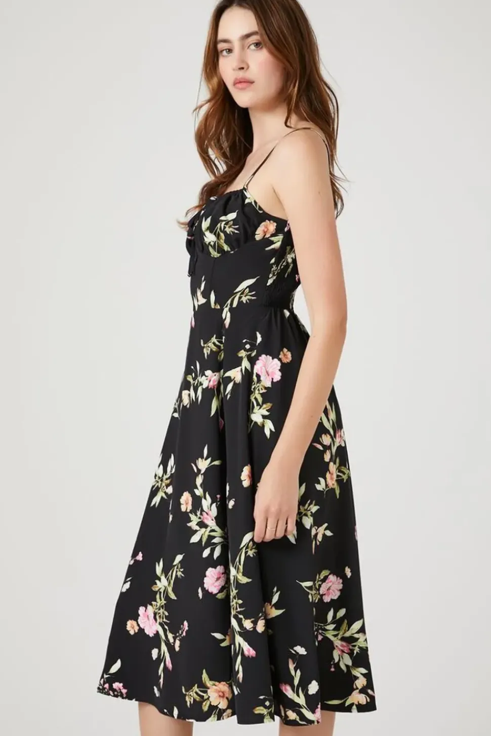 Floral Print Cami Midi Dress