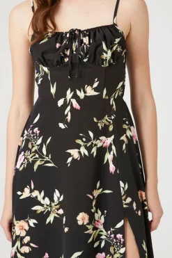 Floral Print Cami Midi Dress