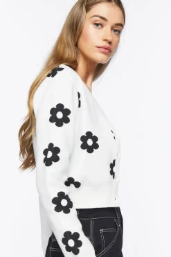 Floral Print Cardigan Sweater