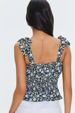 Floral Print Chiffon Top