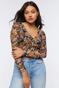 Floral Print Crop Top