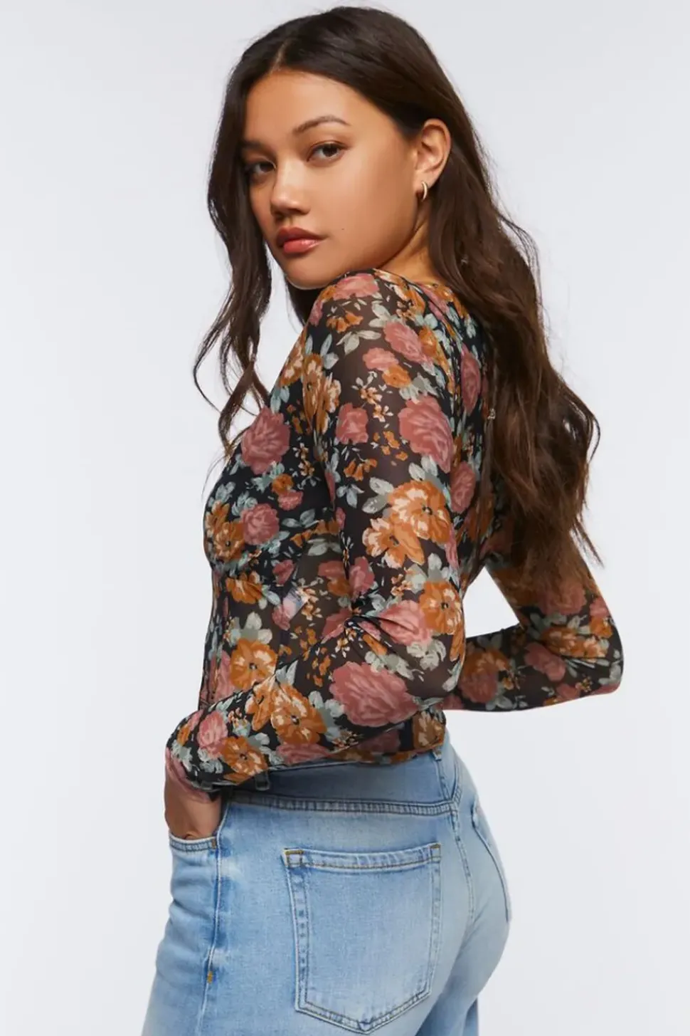 Floral Print Crop Top