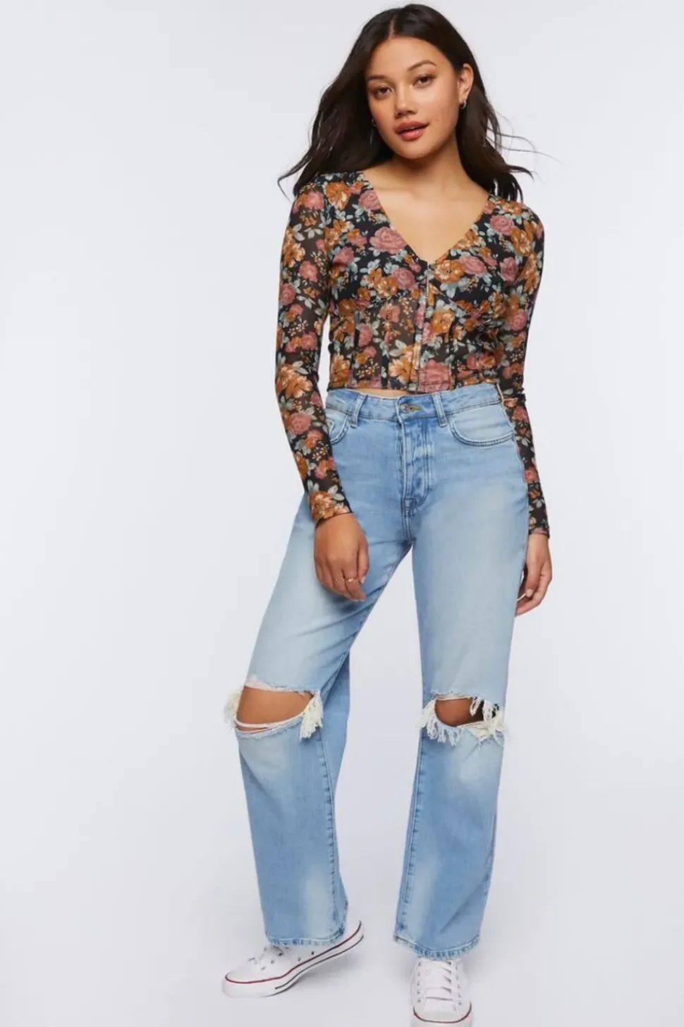 Floral Print Crop Top
