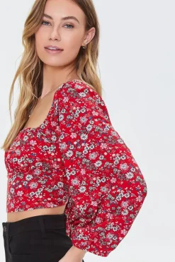 Floral Print Crop Top