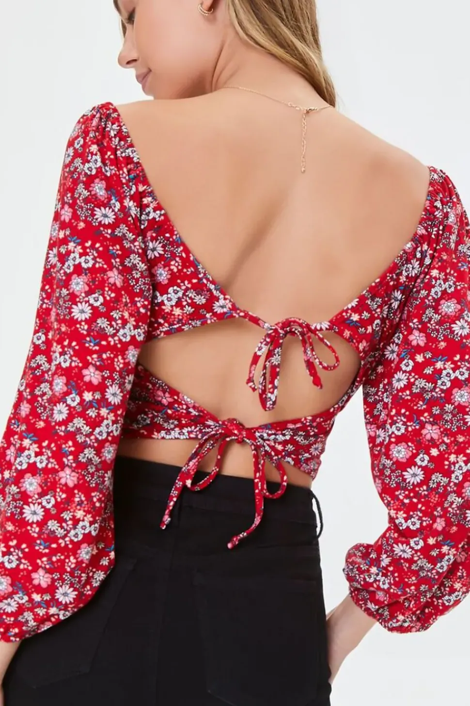 Floral Print Crop Top