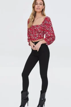 Floral Print Crop Top