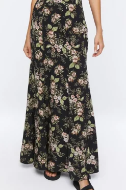 Floral Print Crop Top & Skirt Set