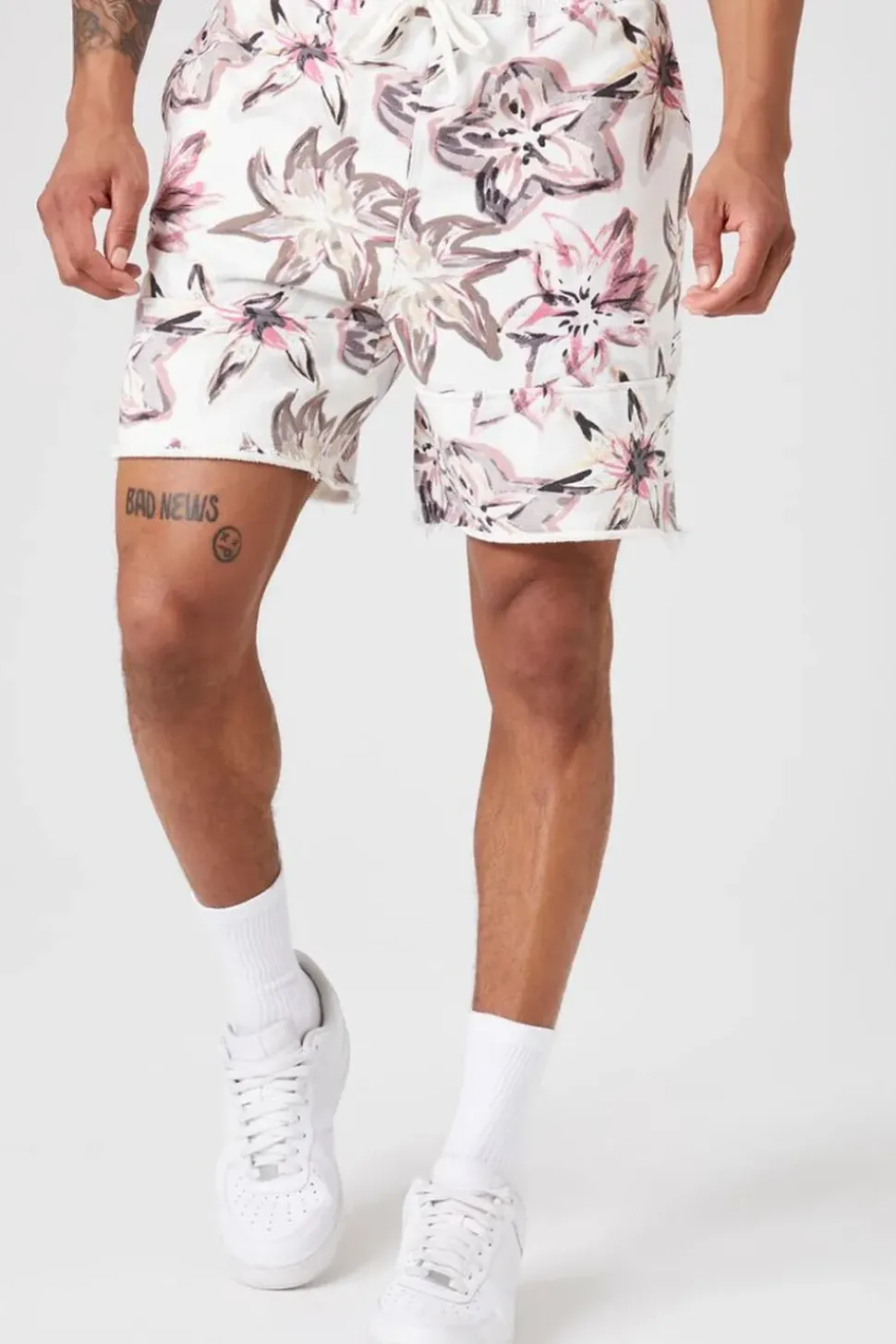 Floral Print Drawstring Shorts