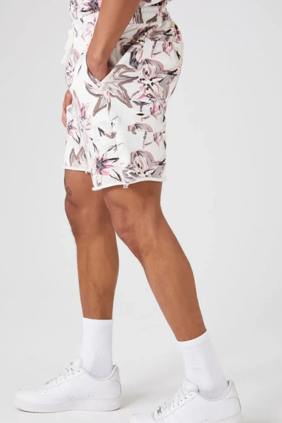 Floral Print Drawstring Shorts