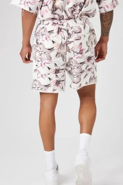Floral Print Drawstring Shorts