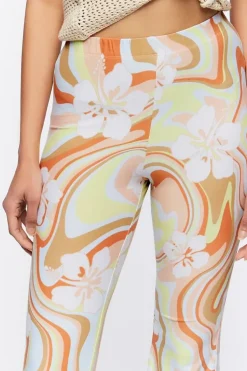 Floral Print Flare Pants