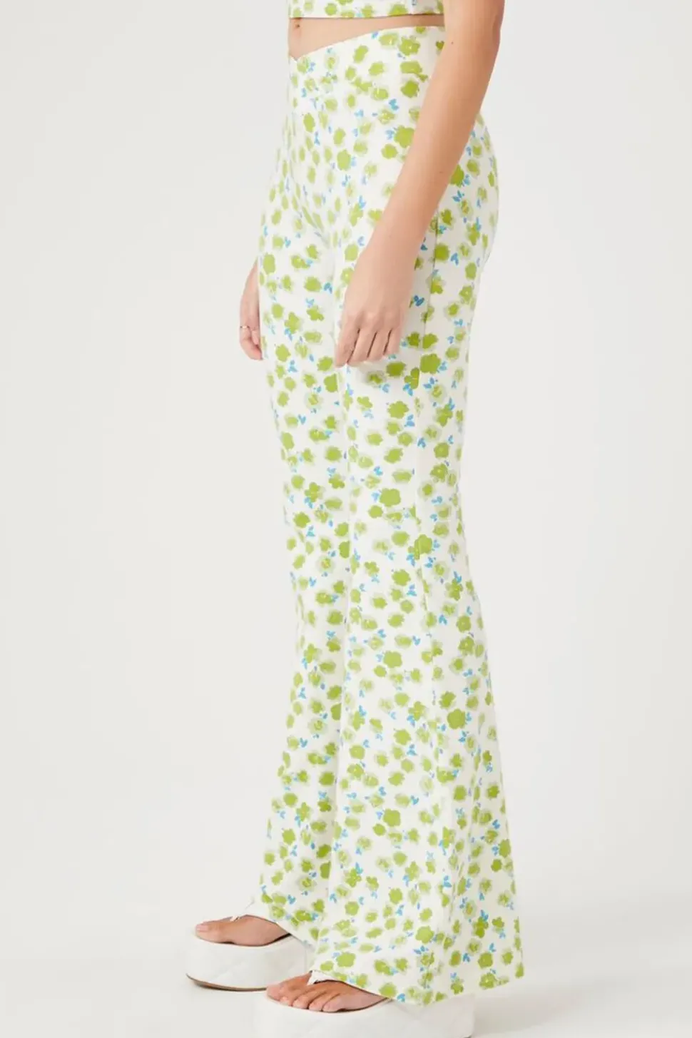 Floral Print Flare Pants