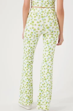 Floral Print Flare Pants