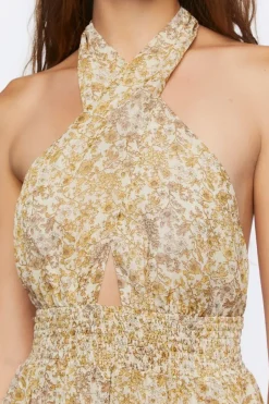 Floral Print Halter Romper