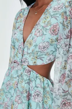 Floral Print High-Low Dress
