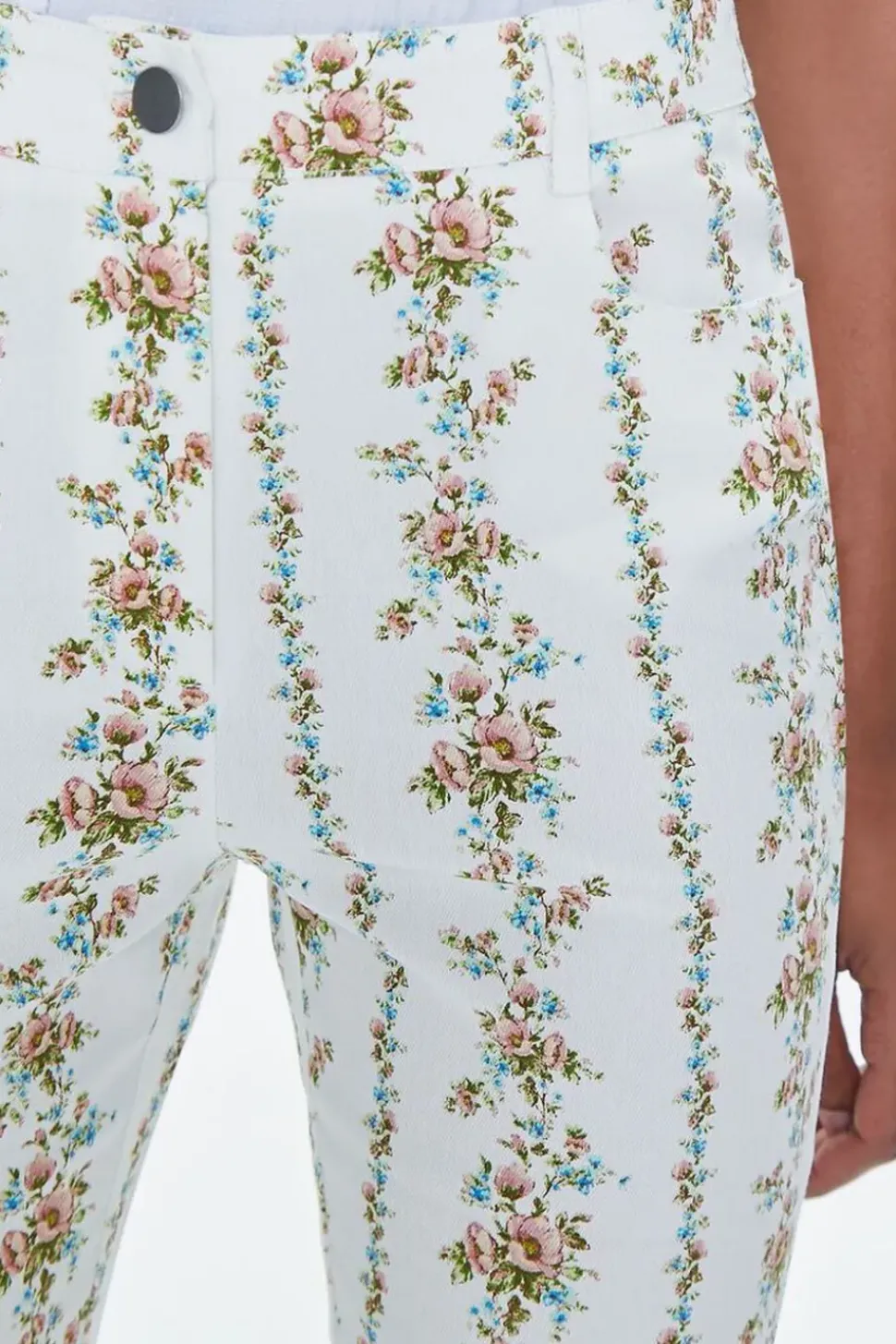 Floral Print High-Rise Flare Pants