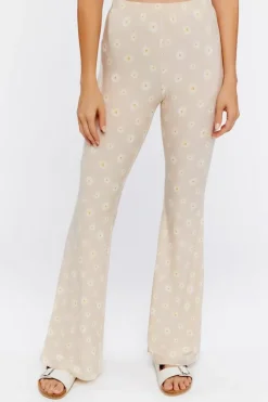 Floral Print High-Rise Flare Pants