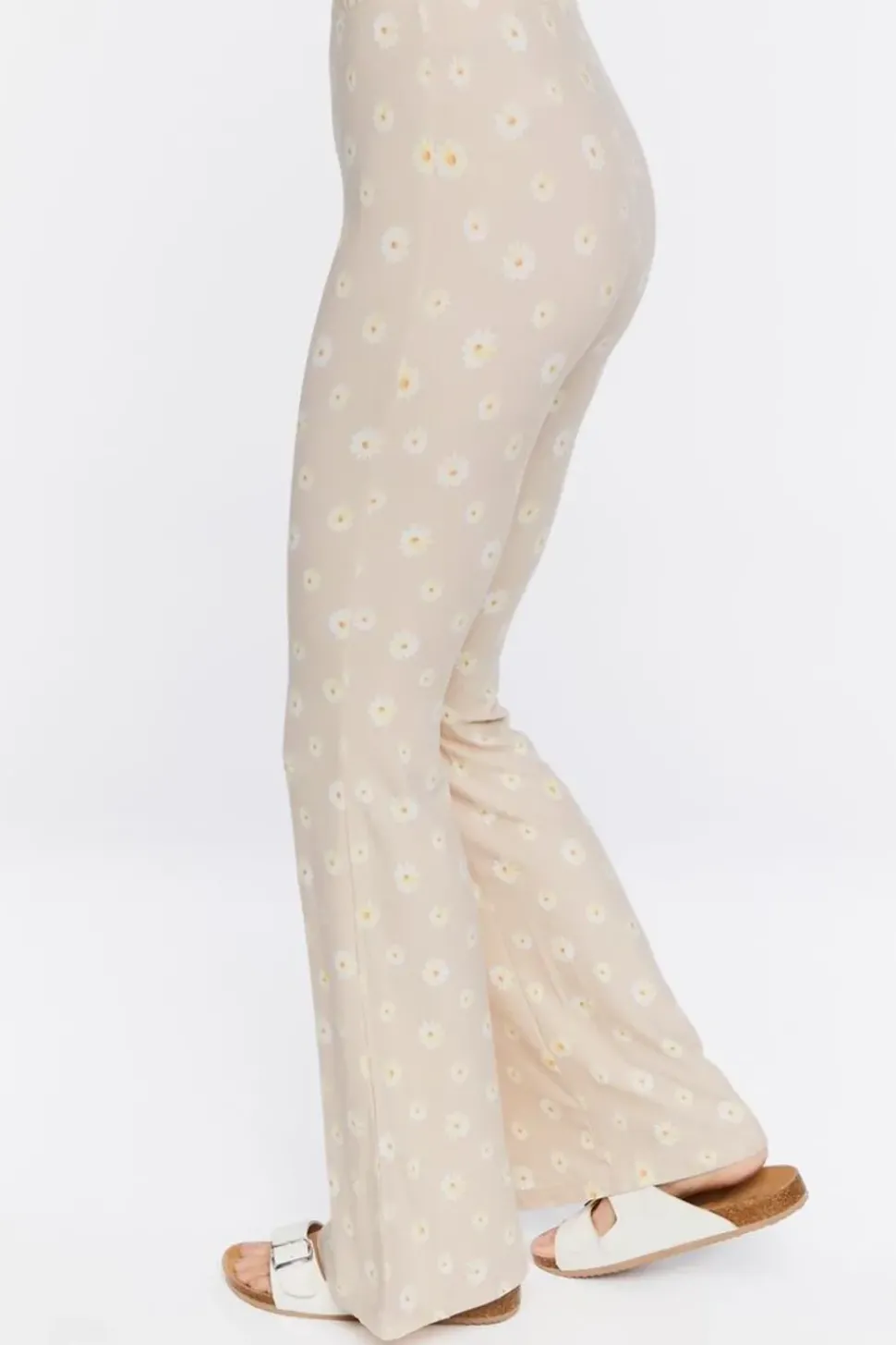 Floral Print High-Rise Flare Pants