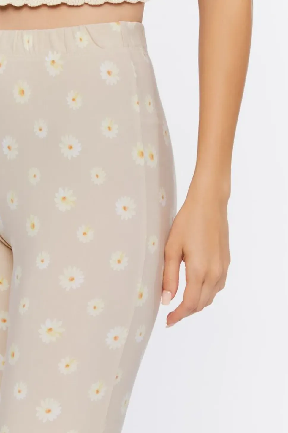 Floral Print High-Rise Flare Pants