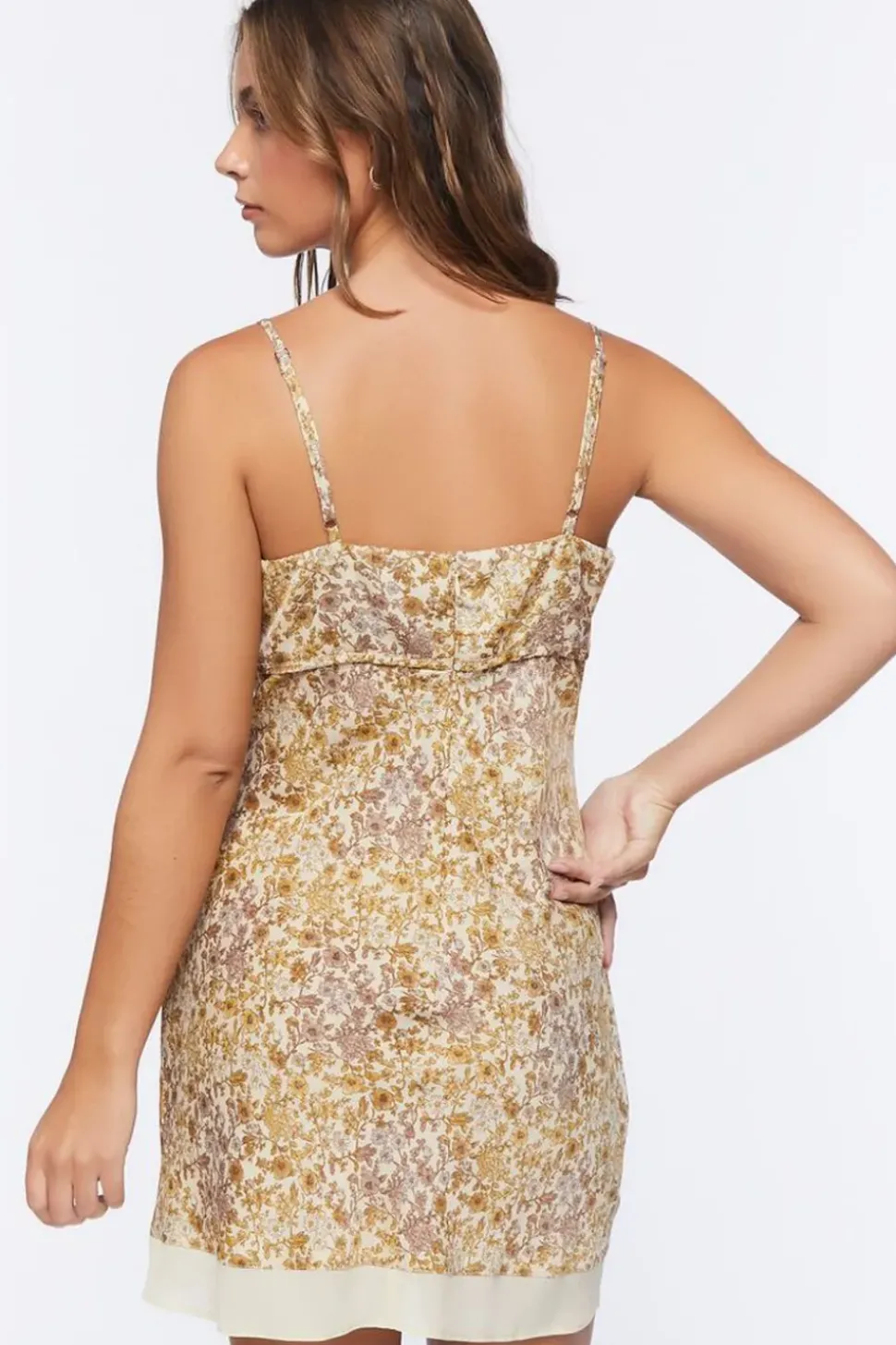 Floral Print Lace Mini Dress