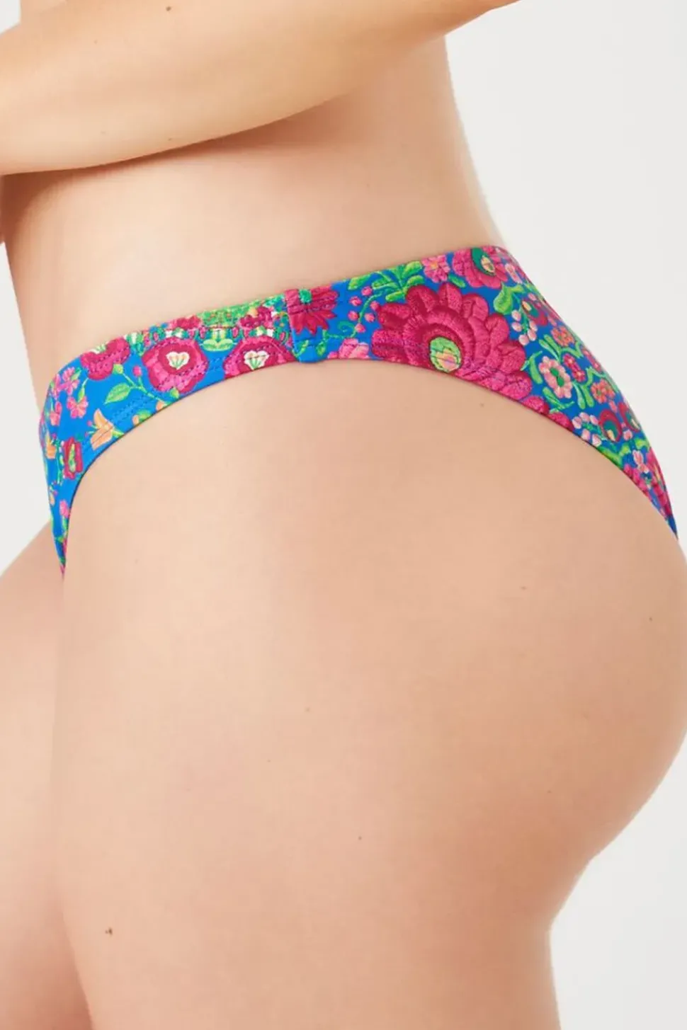 Floral Print Low-Rise Bikini Bottoms