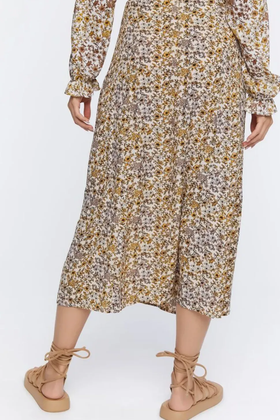 Floral Print Midi Skirt
