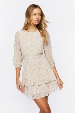 Floral Print Mini Dress