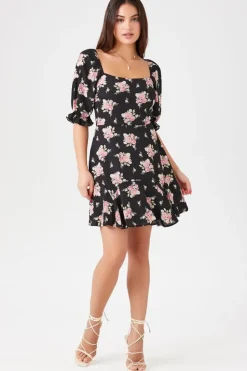Floral Print Mini Dress