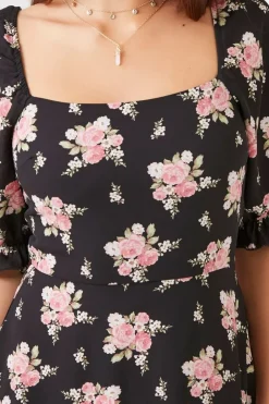 Floral Print Mini Dress