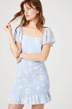 Floral Print Mini Dress
