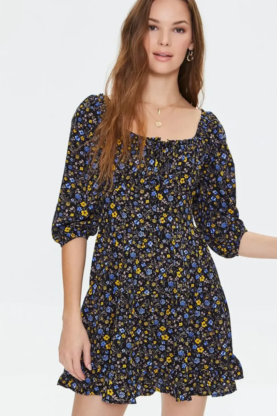 Floral Print Mini Dress