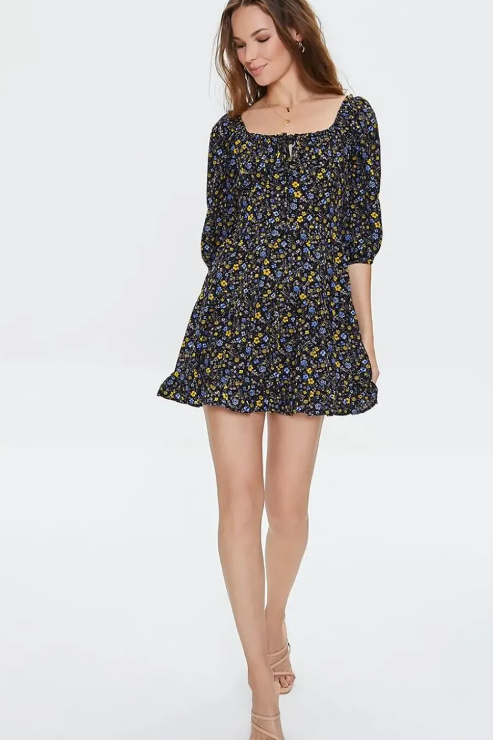 Floral Print Mini Dress