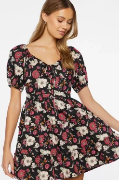 Floral Print Mini Dress
