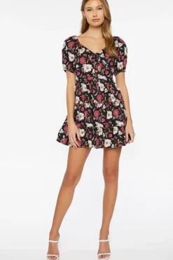 Floral Print Mini Dress