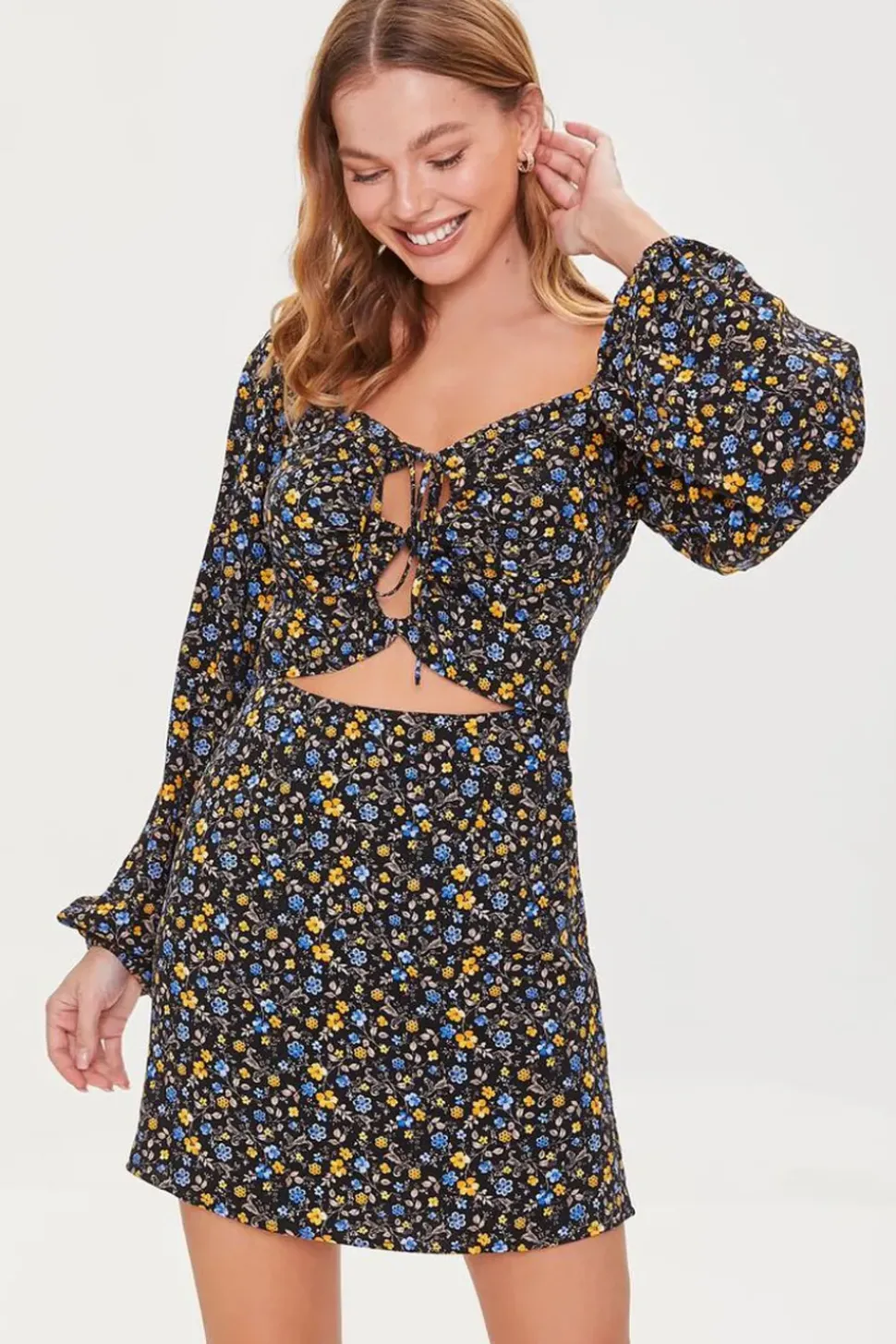 Floral Print Mini Dress
