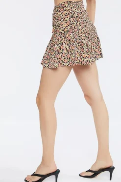 Floral Print Mini Skirt