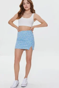 Floral Print Mini Skirt