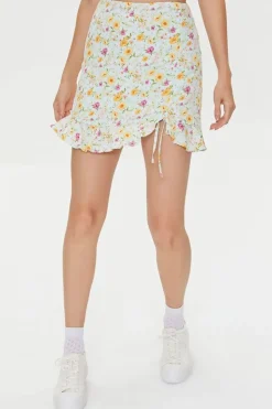 Floral Print Mini Skirt