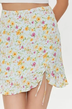 Floral Print Mini Skirt