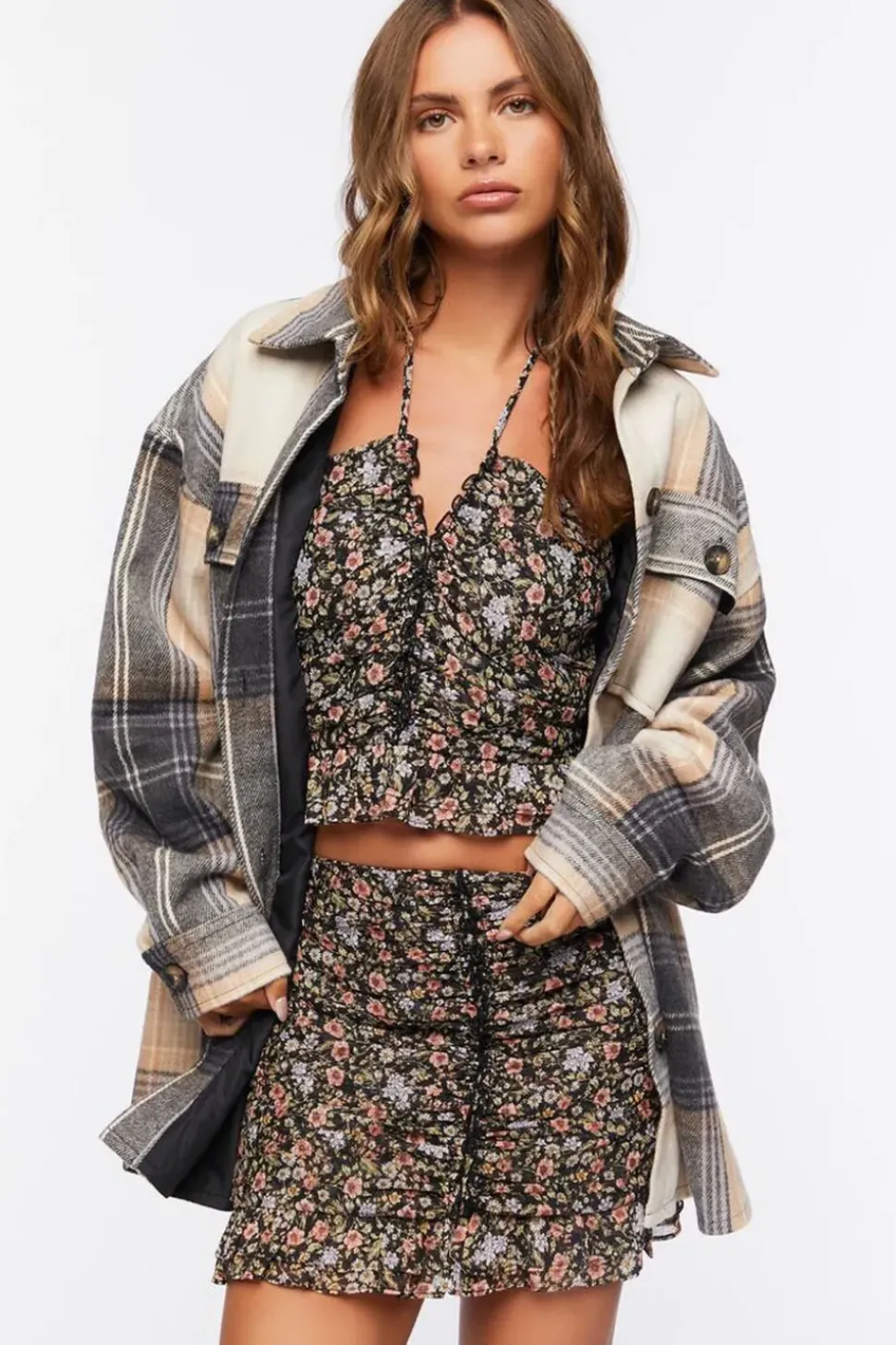Floral Print Mini Skirt
