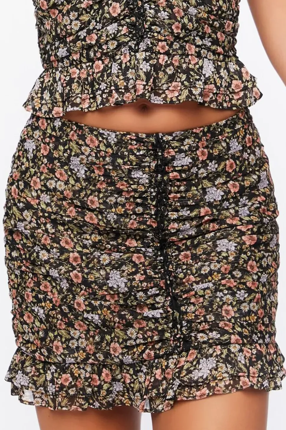 Floral Print Mini Skirt