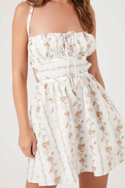 Floral Print Poplin Mini Dress