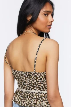 Floral Print Ruffled Cami