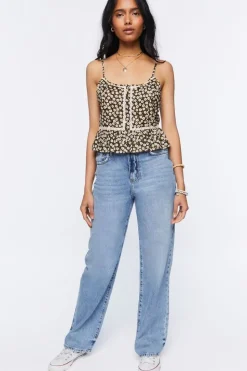 Floral Print Ruffled Cami
