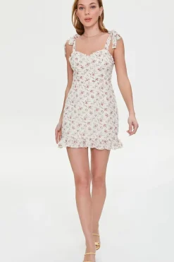Floral Print Sweetheart Dress