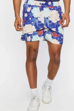 Floral Print Swim Trunks