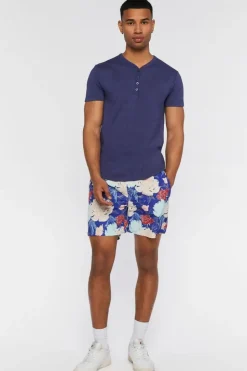 Floral Print Swim Trunks