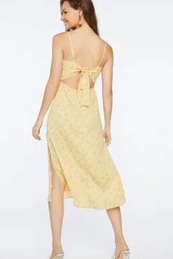 Floral Print Tie-Back Dress