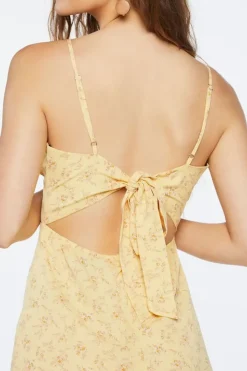 Floral Print Tie-Back Dress