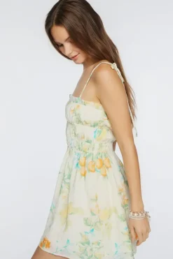 Floral Print Tie-Strap Mini Dress